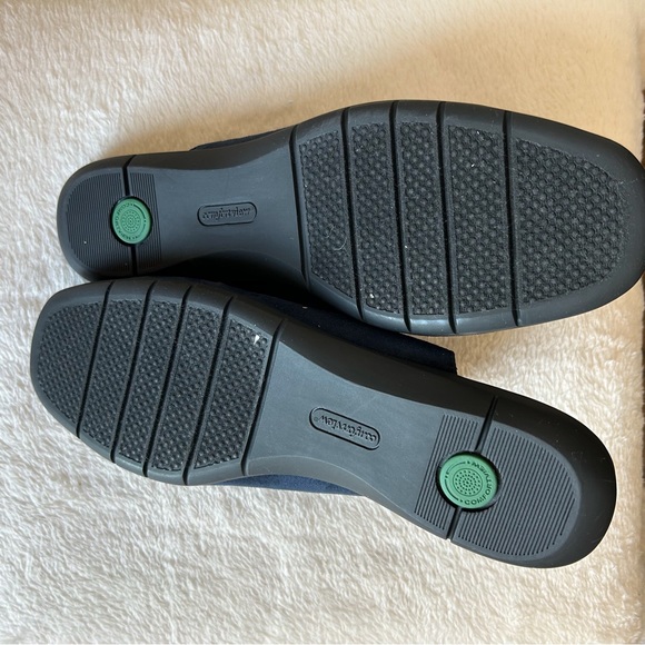 Comfort View Blue Suede Slip On Mules - Amorie Style - Picture 4 of 4